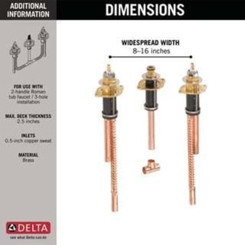 Delta R2707 Deck Mount Roman Tub Rough-In Kit - Picture 4 of 6